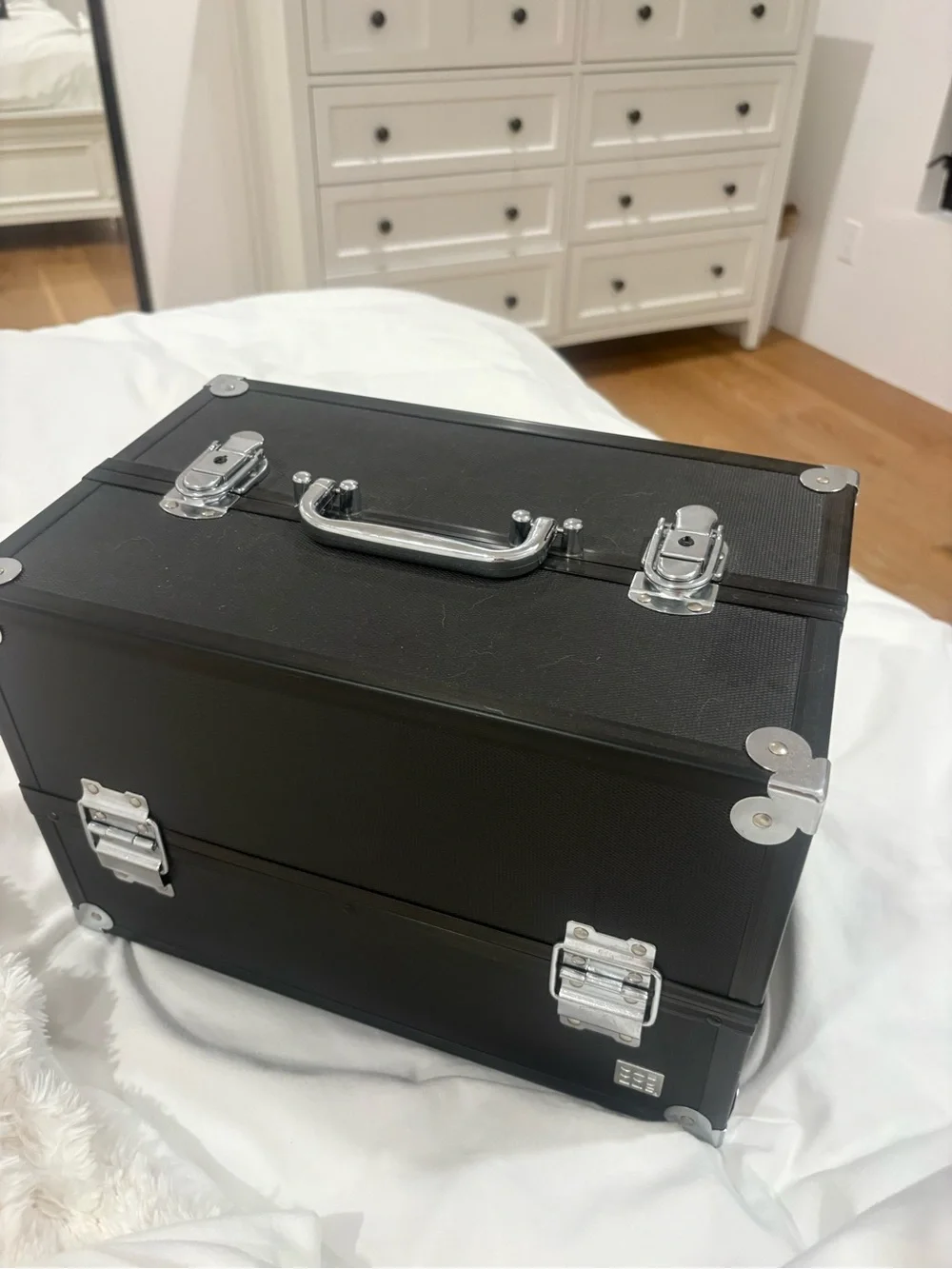Black Professional Storage Case with Silver Hardware - Unbranded